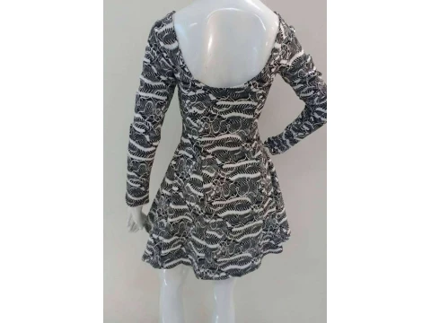 VESTIDO TECIDO ENCORPADO AIDA MODAS - Preto