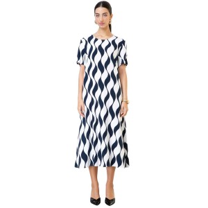 VESTIDO VISCOCREPE SEIKI 780177 - Marinho