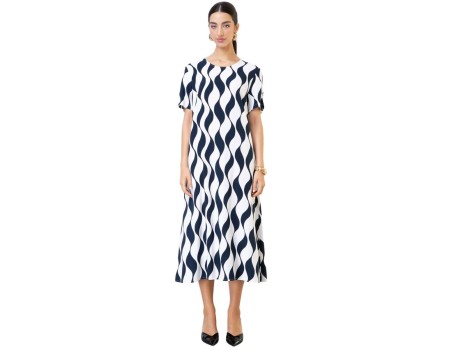VESTIDO VISCOCREPE SEIKI 780177 - Marinho