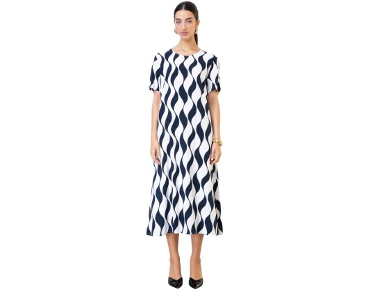 VESTIDO VISCOCREPE SEIKI 780177 - Marinho