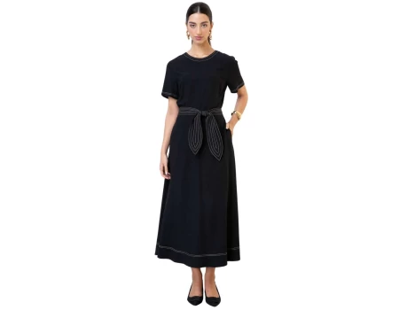 VESTIDO VISCOLINHO SEIKI 580884 - Preto