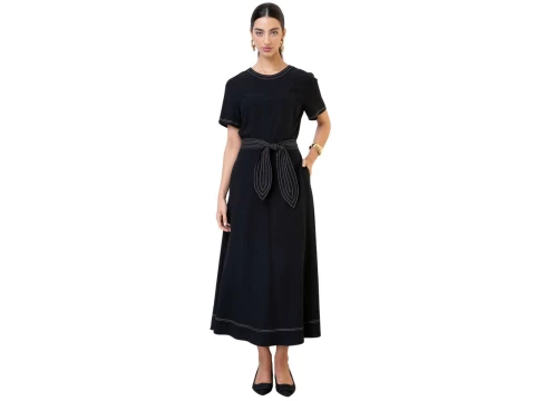 VESTIDO VISCOLINHO SEIKI 580884 - Preto