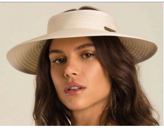 VISEIRA ABA GRANDE COM LENÇO MORENA ROSA 1000509 - Bege